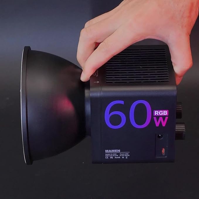 Handheld Portable Video Light, Live Streaming Atmosphere Lighting, LED Video Light with RGB & 24 Scene Modes, 60W 2500 6500K Adjustable Charging Type C for Outdoor & Shooting (A)