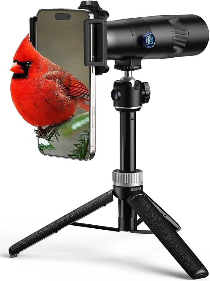 APEXEL High Power 30x HD Telephoto Lens for iPhone | Phone Camera Lens for Outdoor Photography | Compatible with iPhone, Samsung, Pixel | Includes Tripod with Universal Smartphone Clip & Tripod Mount