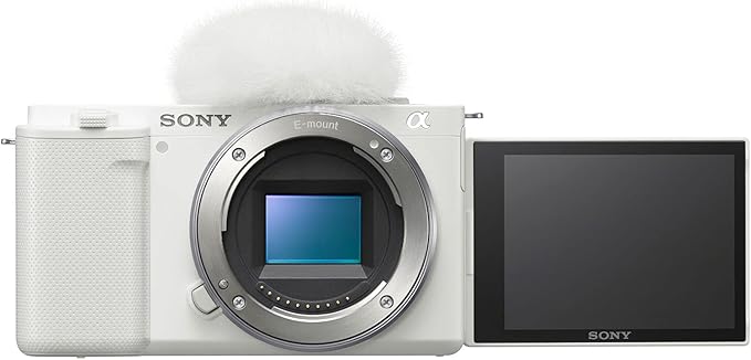 Sony ZV-E10 Mirrorless Alpha APS-C Vlog Camera Body and 16-50mm F3.5-5.6 Zoom Lens ILCZV-E10L/W White Bundle with CPS 2 YR Extended Protection Pack + Deco Gear Case + 128GB Card & Accessories Kit