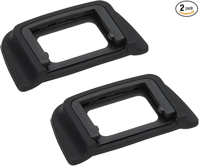 PATIKIL DK-20 Viewfinder Eyepiece Eyecup, 2 Pack Camera Eye Cup Protector for Nikon D5200 D5100 D3100 D3000 D60 Digital Camera Block Flare Scratch Resistance, Black