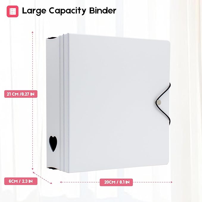 200 Pockets Photo Album for Fujifilm Instax Mini 11 12 9 8+ 8 7+ LiPlay Film, Photocard Binder for Polaroid SnapTouch PIC-300 Z2300 Photo Printer, 2x3 Photo Book for Kpop Card (White)