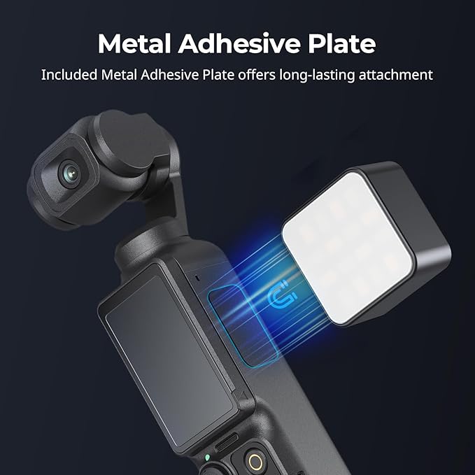 SmallRig Magnetic Mini LED Video Light for Action Cameras, 3000K-6000K, 500mAh Battery, for DJI OSMO Action 6/5Pro/4/Pocket 3/Nano, for GoPro Light, for Insta360 Ace, for Xtra Muse Accessories- 5446