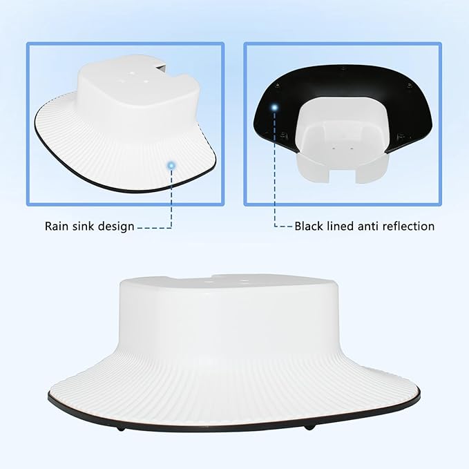 Rain Cover Compatible with Eufy SoloCam E30/E42, Weatherproof Sun Shade Outdoor Security Camera Protection Shield,Anti-Glare Sun Visor, Easy to Install(1 Pack)