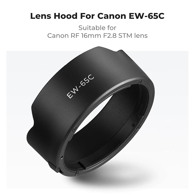K&F CONCEPT Lens Hood Replace of EW-65C Hood Compatible with Canon RF 16mm F2.8 STM Reversible Snap on Camera Lens Shade Fits 43mm Filters and Lens Cap