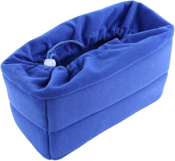 Universal Padded DSLR Camera Insert Bag, Shockproof Camera Sleeve with Adjustable Foam Dividers, Velvet Lined Protective Cover for SLR Cameras and Lenses in Backpacks (Blue)