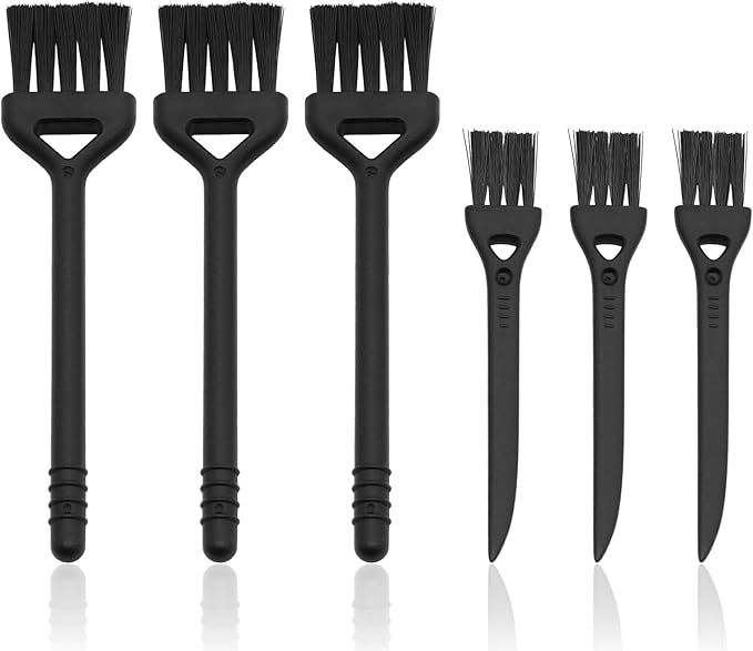 Keyboard Cleaning Brush, 6 Pcs Plastic Handle Nylon Anti Static Brush Kit Fit for Computer Keyboard, Laptop, Phone, Car Interior Detailing Cleaning Tools