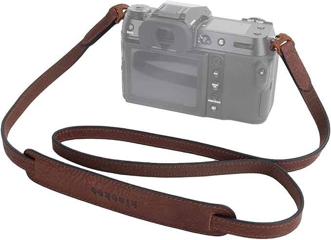MUZIRI KIINOKOO Genuine Leather Camera Neck Shoulder Strap - Vintage Leather Shoulder Strap for Most of Digital Cameras