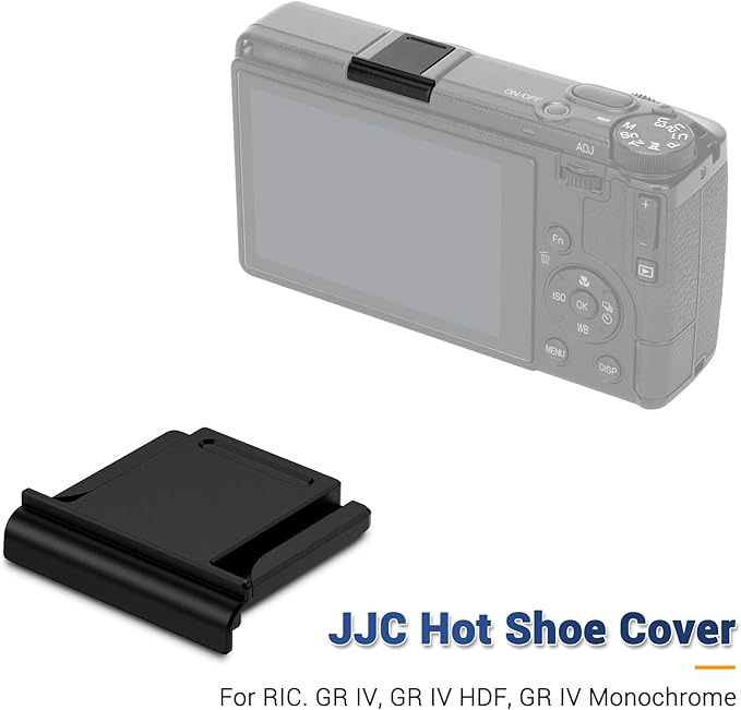 JJC GR IV Hot Shoe Cover Cap for Ricoh GR4 GRIV HDF Monochrome Digital Camera, Aluminum Alloy Shoe Mount Protector with Silicone Pad, Replaces Ricoh GK-2, Anti-Scratches & Dustproof-Blue