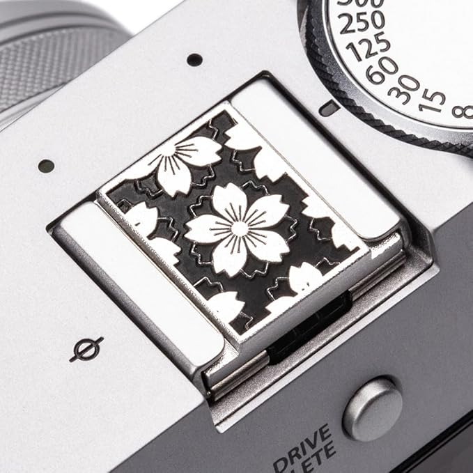 Camera Metal Hot Shoe Cover Shutter Buttons for FUJIFILM X100VI XPro2 XPro1 XT4 XT3 XT50 XT30 XT30II for Nikon ZF Z5 Z6 (Black-Hot Shoe Cover)