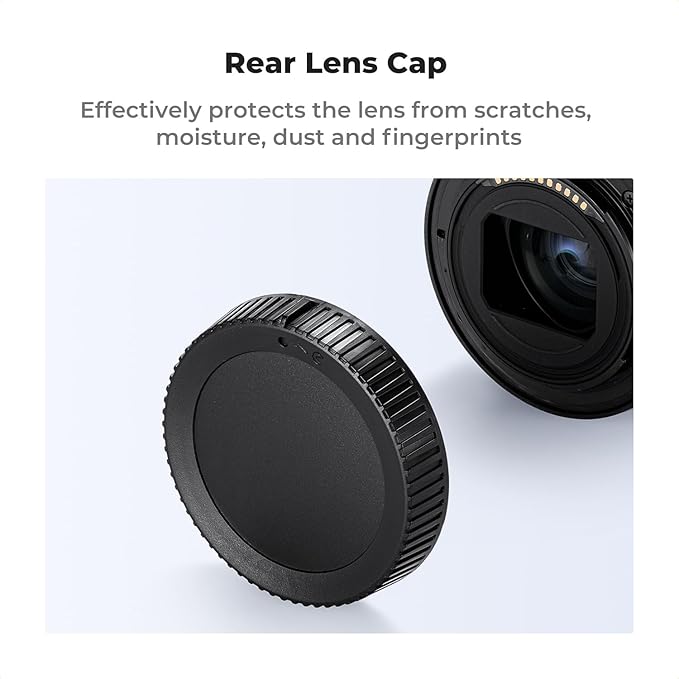 K&F Concept Z Mount Rear Lens Cap & Body Cap Cover & Hot Shoe Cover Kit for for Nikon Z Mount Camera Z6 Z7 Z8 Z9 Z30 Z50 Z5 Z7 II Z6 II ZF C