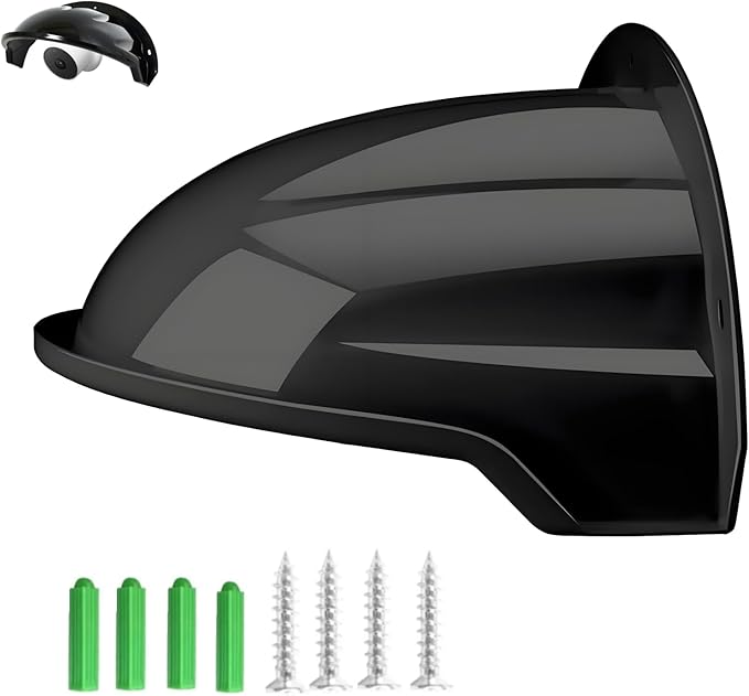 Coolotic Universal Sunshade Rainshade Cameras Cover Shield, Security Cam Protective Roof for CCTV Surveillance Camera Hikvision/Nest/Ring/Arlo/Dome/Bullet (Sun Rain Cover(1PCS Black))