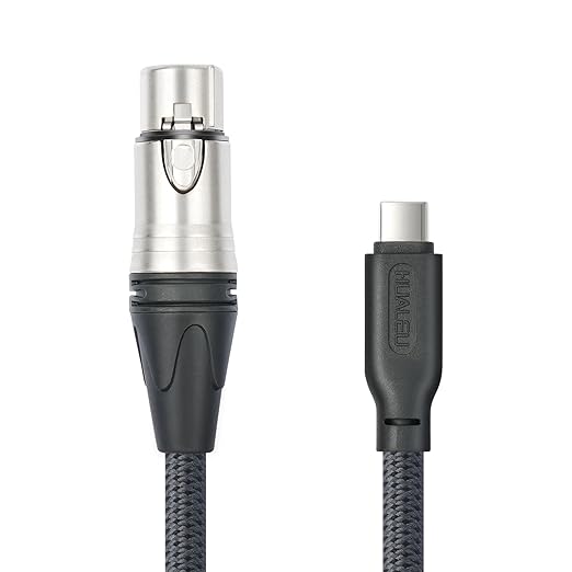 10ft USB C to XLR Female Mic Link Converter, 21db High Gain Female XLR to USB C Mic Cable for Dynamic Microphones, iPhone 15 Pro, iPad, Notebook, Tablet
