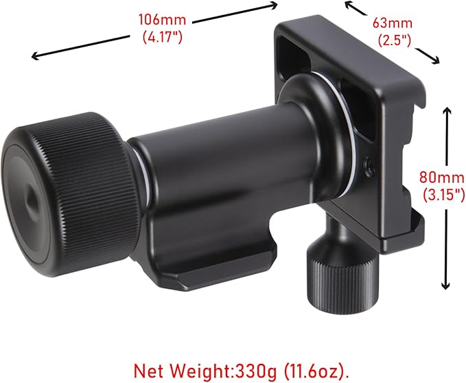 Monopod Gimbal Head – Side Saddle Speed Tilt with Arca-Swiss Dovetail Quick Release Plate | Supports Medium & Telephoto Lenses | Max Load 100lbs