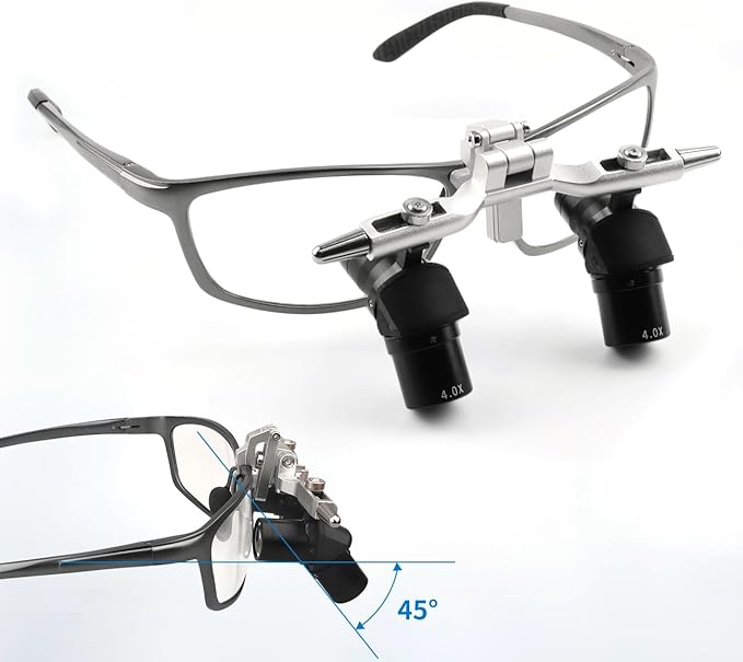 Ergo Loupes 4X 5X 6X Binocular Magnifying Glasses 48° Ergo Loupes 5W Headlight (4X)