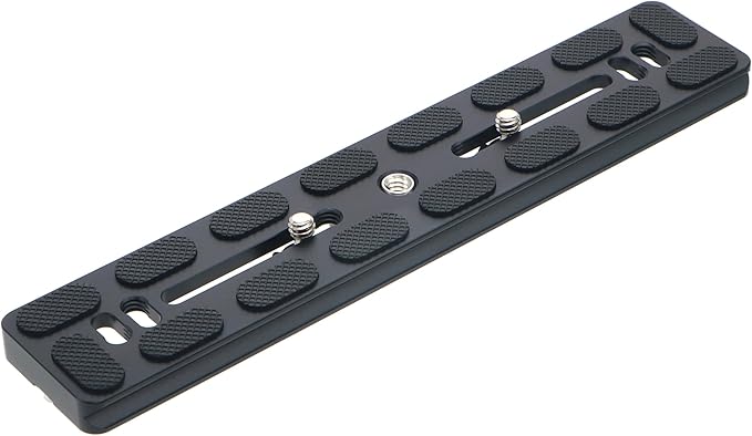 PU-200 200mm Universal Lengthened Quick Release Plate Slide Rail with D-Ring Screw for Tripod Ball Head DSLR Camera, Arca-Swiss Compatible
