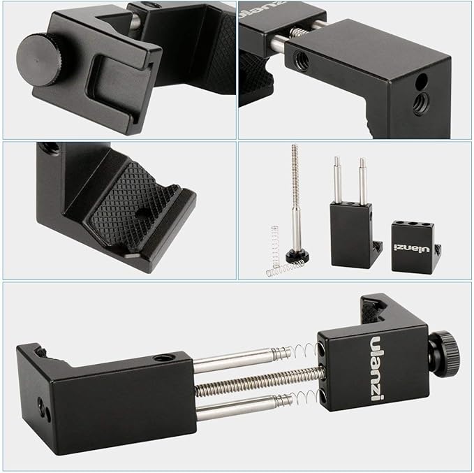 Ulanzi ST-02S Aluminum Phone Tripod Mount w Cold Shoe Mount + ULANZI Smartphone Video Rig with Handles