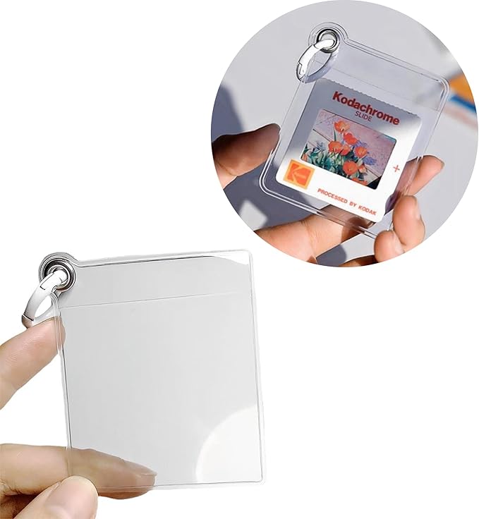 3 Pack 35mm Film Protector Sleeves - 6.5x7.5cm Clear Archival Safe Storage with White Holder Ring & 5x5cm Tab for Film Negative Organization