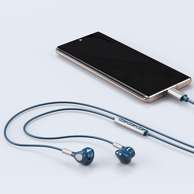 USB C Headphones for Samsung Galaxy S24 S23 Ultra S22 S21 FE S20 A54 A53 USB C Earphones with Mic Volume Control Wired Earbuds USB Type C Headphones for iPhone 16 15 Pro Max Plus iPad Pro Pixel 8 7 6a