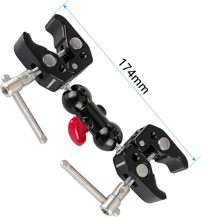 CAMVATE Articulating Magic Arm with 2pcs Super Clamp Crab Plier Clip - 1441