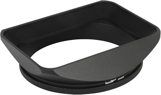 Haoge 72mm Square Metal Screw-in Mount Lens Hood Shade with Cap for 72mm Canon Nikon Sony Leica Leitz Carl Zeiss Voigtlander Nikkor Panasonic Fujifilm Olympus Lens and Other 72mm Filter Thread Lens