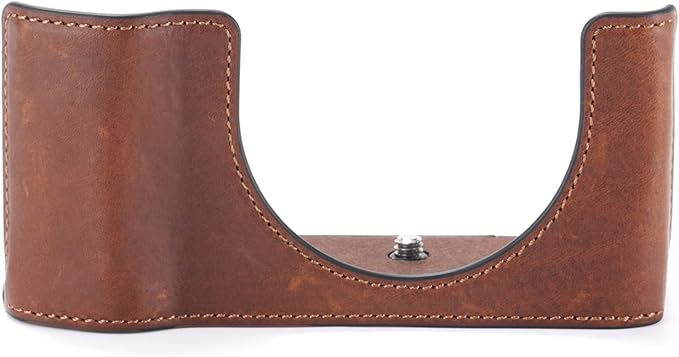 Tilta Leather Camera Case Compatible with Fujifilm GFX100RF – Brown | Custom Fit with Integrated Hand Grip, Battery Access Flap | Lightweight Genuine Leather, Bottom Body Protection