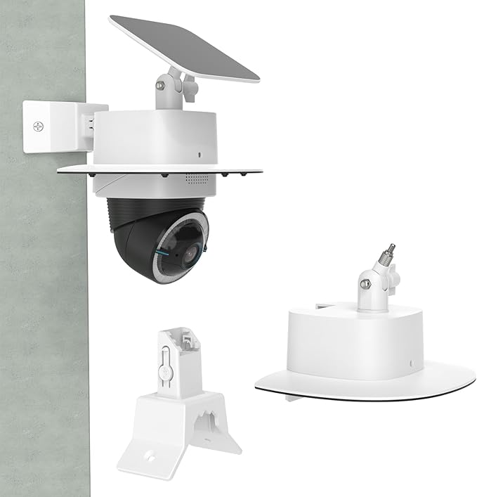 Koroao Waterproof Outdoor Sun Rain Shade Shield Cover with Adjustable Corner Mount Bracket for eufy Security 4G LTE Cam S330 Camera,ABS Material All-Round Camera Protective Case (Corner Mount Bracket)