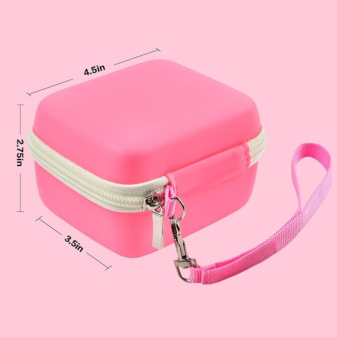 ANKHOH Camera Case for Seckton/for Desuccus/for PROGRACE/for GKTZ/for Dylanto/for Rindol/for One'sMore/for HANGRUI Kids Digital Camera, Kid Camcorder Storage Box for Cable Accessory-Bag Only, Pink