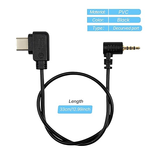 Camera Shutter Release Cable USB-C to TRRS 2.5mm USB for DJI Ronin-SC/RS2/RSC2/RS3/RS3 Pro/PS3 Mini/RS4/RS4 Pro Stabilizer,for Panasonic GH6 S5M2X G9 S5 S1H Camera RSS Upwards Control Cable 33CM