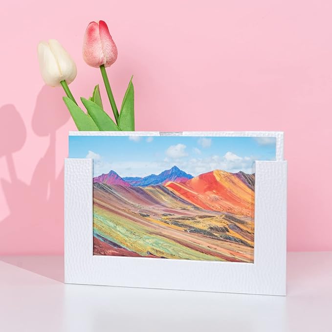 Aiuonenian Storage Box 5x7, Cardboard Boxes for Small Family & Couple Photos, Gift Boxes, Silver White