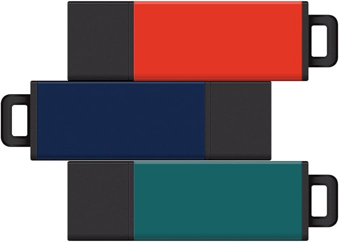 Centon DataStick Pro2 USB 2.0 Flash Drive 8GB x 3, Mix Color (S1-U2T07-8G-3)