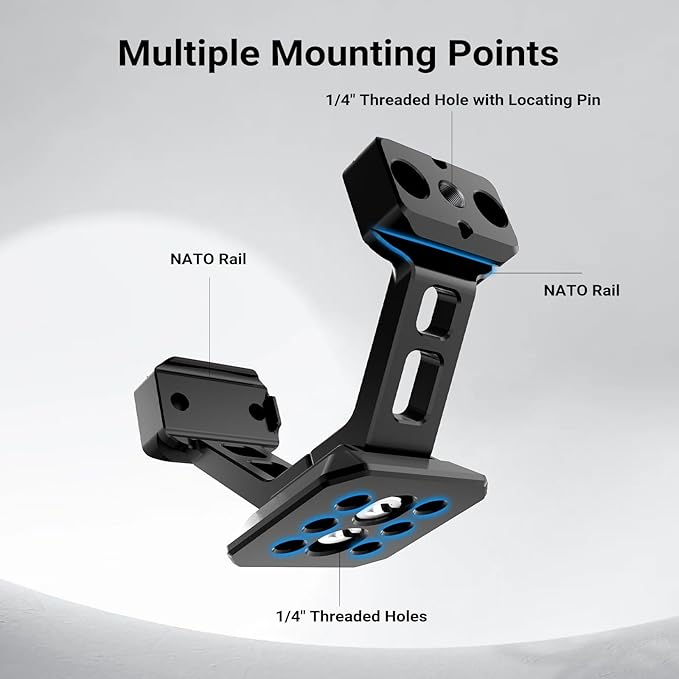 NEEWER Gimbal Mount for RS5/RS4/RS4 Pro/RS3/RS Pro, Arca Type Quick Release Shoulder Rig NATO Rail Camera Stabilizer Adapter Compatible with DJI SmallRig V Mount Battery Accessories, GA031