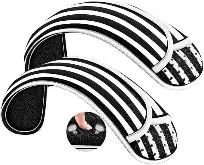 ZINZ 2-Pack Universal Shoulder Pad with Ultra Thick Cushion for Bag Luggage Bag Crossbody, Plus Long & Anti-Slip & Breathable,Black & White Stripes