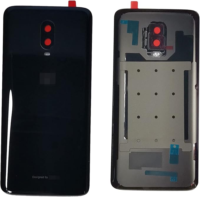 one Plus 6T Battery Back Cover Replacement Rear Glass Door Parts for Oneplus 6T A6010 6.41 Inch (Black)