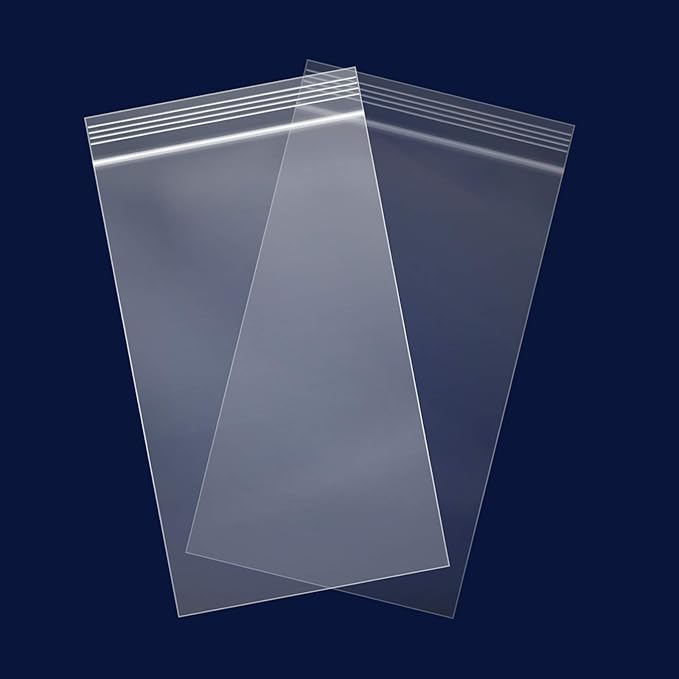 iMailer - 100 Count - 5" x 7" Small Zip Bags - Clear Reclosable Zip Plastic Poly Bags 2 Mil with Lock Seal Zipper for A2 A4 A6 Cards & Envelopes, Bakery, Cookies, Treats