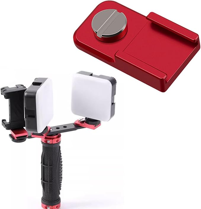 Aluminum Alloy Hot Shoe Adapters with Locking Knob 1/4 20 Thread Mount for Camera Rigs Microphones LED Light Tripods Universals DSLR Access Camera Cage Compatibility Adapters