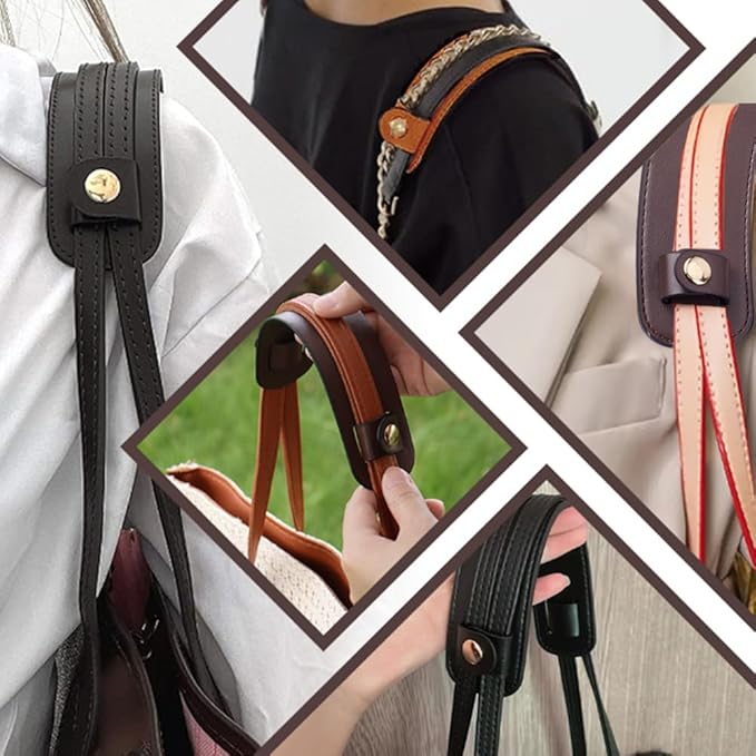Beebeecraft 4 Sets Handbag Handle Wrap Covers PU Leather Shoulder Strap Pads Replacement Bag Strap Cushion Cover Protector for Pressure Relief Tote Bags Purse Handbag Handle Wrap Camera Travel