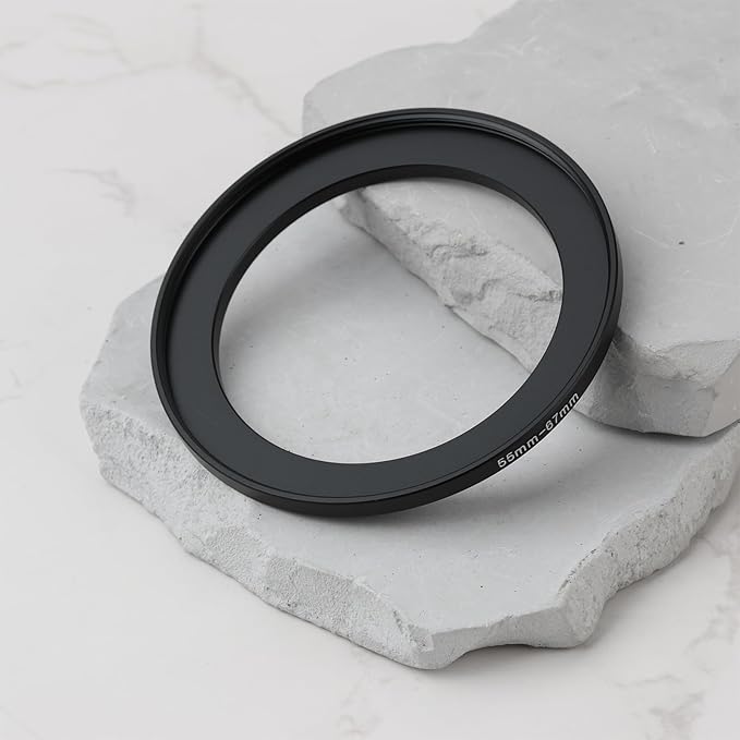 The Lord of the Tools 2Pcs Camera Filter Ring Adapter 55mm-67mm Aluminum Step-Up Ring Adapter for DSLR Lenses and ND UV CPL IR Filters