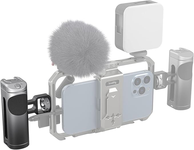 SmallRig Side Handle Grip for Smartphone Cage Video Rig, Remote Trigger Aluminum Phone Cage Handle with Wireless Remote Control Button - 3838