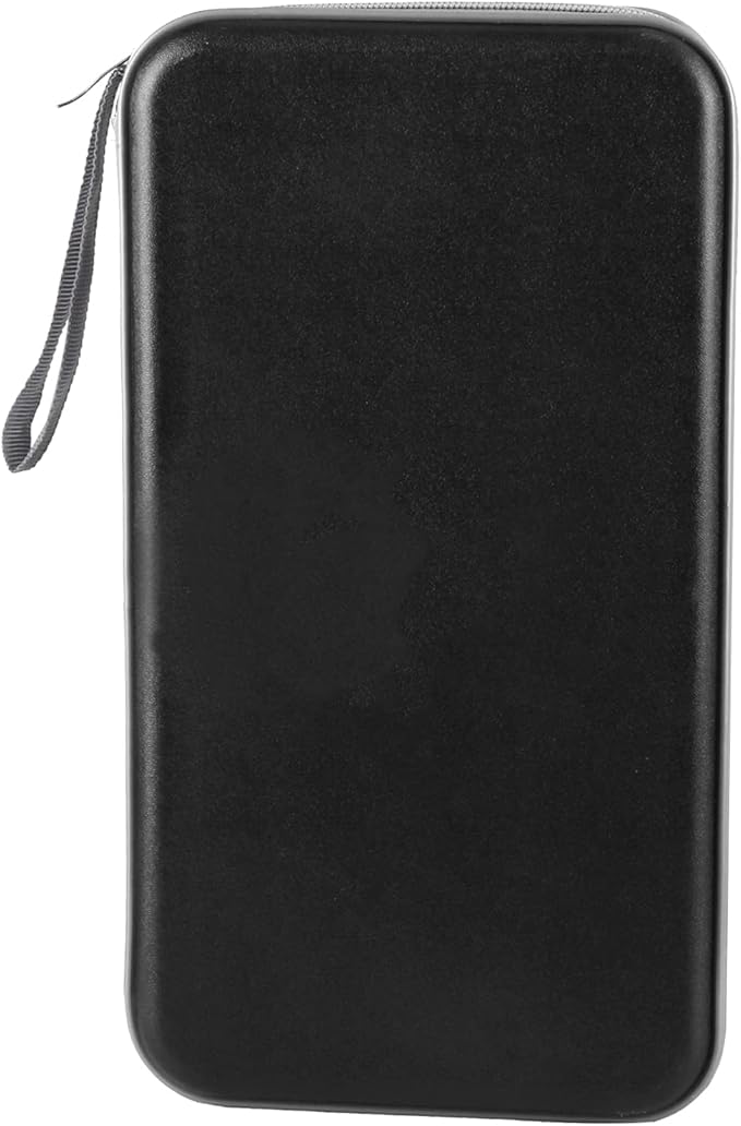 alpmosn Car CD Case Storage Organizer, 60-70 Capacity Plastic CD/DVD Protective Case, Portable CD/VCD/DVD Storage Case, Hard Plastic Protective Holder for CD Storage (Black)