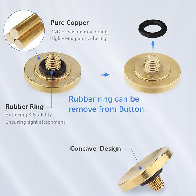 Exquisite Copper Concave Shutter Release Button for Fujifilm XE5 GFX100RF XM5 X-T5 X-T4 X-T3 X-T30 X- X-T20 X-PRO3 X100VI X100V X-E4 X-E3 for Leica Q3 M10 for Sony RX1 R etc,Diameter 0.47in