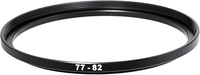 (2 Pcs) 77-82MM Step-Up Ring Adapter, 77mm to 82mm Step Up Filter Ring, 77mm Male 82mm Female Stepping Up Ring for DSLR Camera Lens and ND UV CPL Infrared Filters