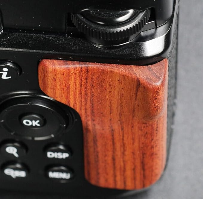 Wood Wooden Thumb Up Grip Sticker Finger Handle for ZF Camera (Desert Ironwood)