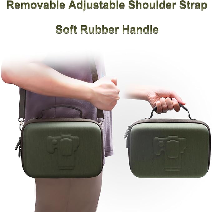 Camera Case Compatible with Canon EOS Rebel T7/R50/R6 Mark II/R100/R50 V/T6/R8/R10/R5 Mark II/RP/R7/5D Mark IV/SL3/R5/T100 DSLR SLR Camera, Len and Tripod with 4 Dividers and Shoulder Strap, Green
