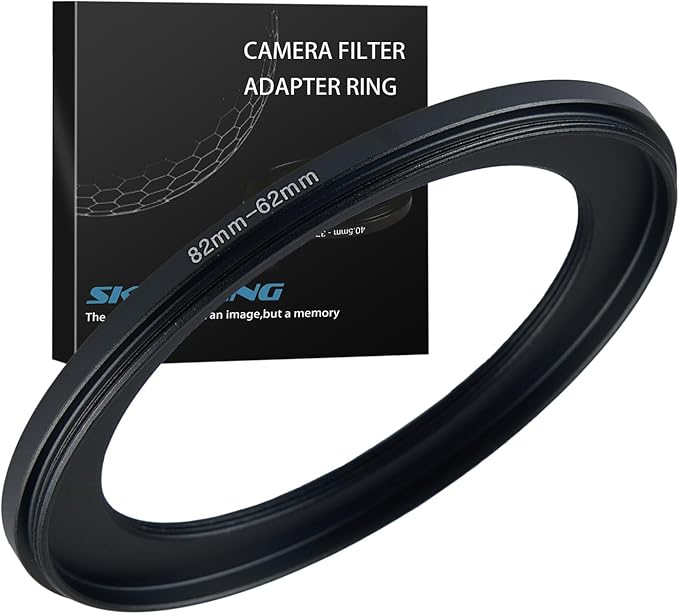 82mm to 62mm Step Down Ring Filter Adapter Metal Ring Step Down Rings Adapter Filter Compatible with All 62mm UV,CPL,ND,Lens Hood,Threaded Lens ect (82mm to 62mm)