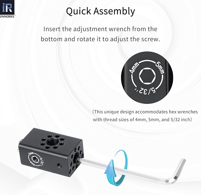 INNOREL CB1 CNC Aluminum Alloy Multi-Function Cheese Handle, Cheese Grip Extension Bar Featuring Multiple 3/8" Arri Locating Holes for Camera Cage Frames, DIY Video Rigs, Any 3/8" Threaded Point