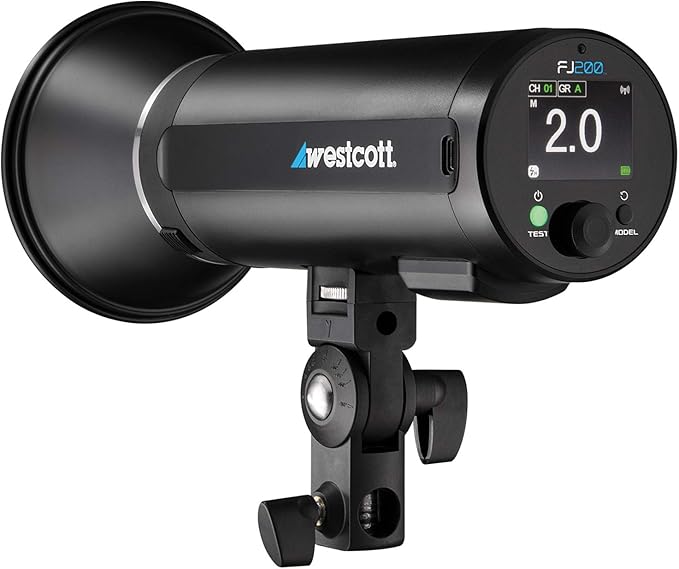 Westcott FJ200 Round Head Pocket Strobe with 1.3 sec. Recycle Time, TTL, HSS and Includes Tilter Bracket, 30-Degree Honeycomb Grid with Gel Clip and Travel Case