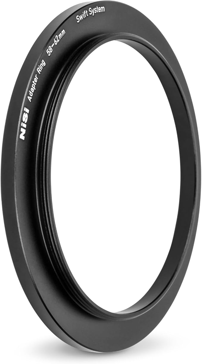 NiSi Swift 58-62mm System Base Adapter Ring for Swift System Filters (58mm Standard Thread - 62mm Swift Filter)