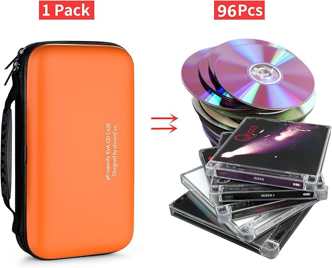 DVD Case, EVA CD Case Holder Storage Organizer Portable Protective DVD Wallet Holder for Car