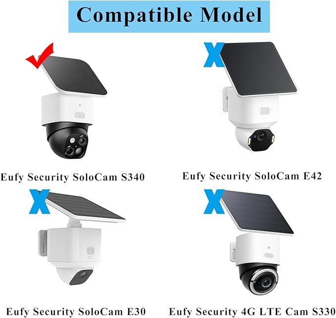 Camera Rain Cover Only Compatible with Eufy Security SoloCam S340,Sun Shade Rain Shield Outdoor Camera Cover,Protective Cover for Security Cameras,Anti Glare Case,Quick Installation,2 Pack