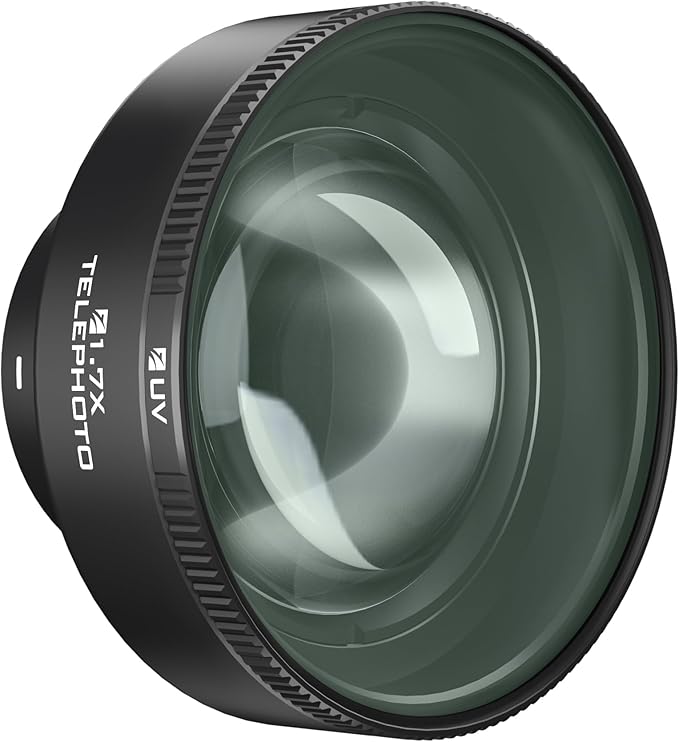 Freewell 1.7X Telephoto Lens Compatible with Freewell Sherpa iPhone/Galaxy Cases & Genius Rig Cage (NOT Compatible with 17MM Lens Slot)